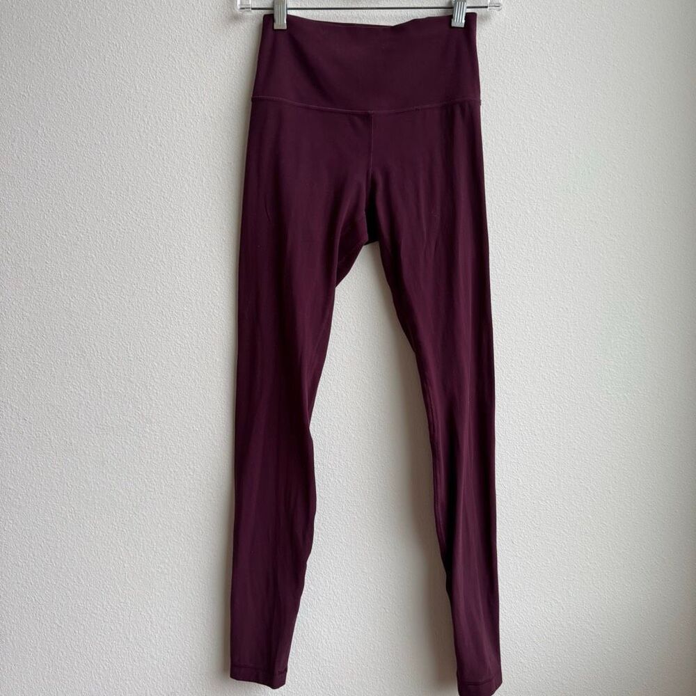 Lululemon High Rise Nulu Align Full Length Leggings Size 6 Dark Adobe Purple